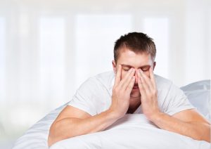 a young man tired