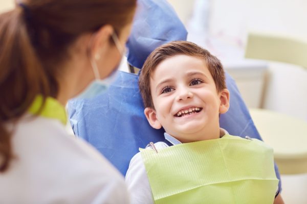 young child at the dentist